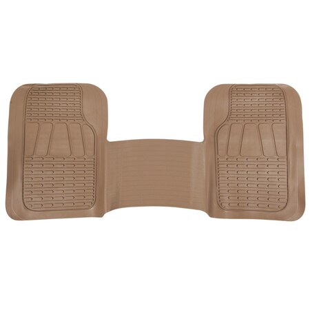 Motor Trend Heavy Duty Rubber Floor Mat Liner/Beige - 1 Piece MT-721-BG